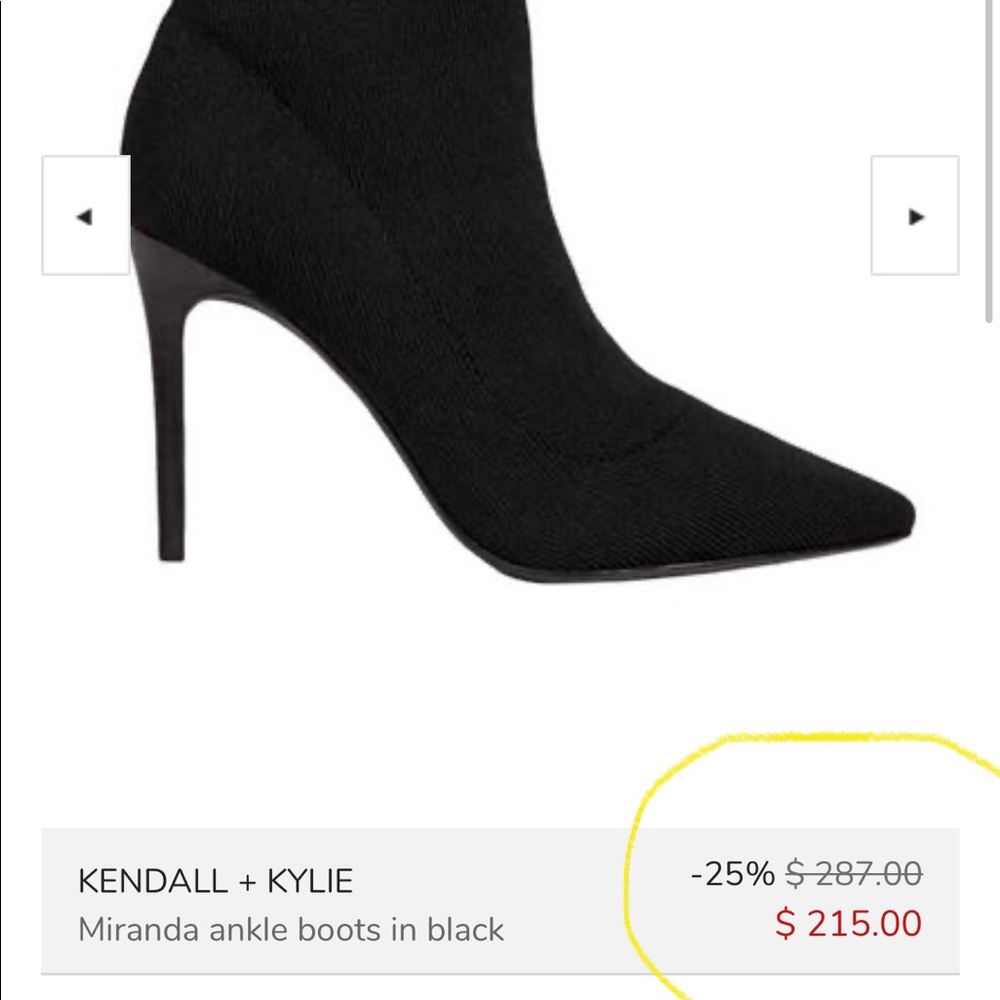 NWT Kendall And Kylie Miranda Black Sock Boot - Picture 5 of 5